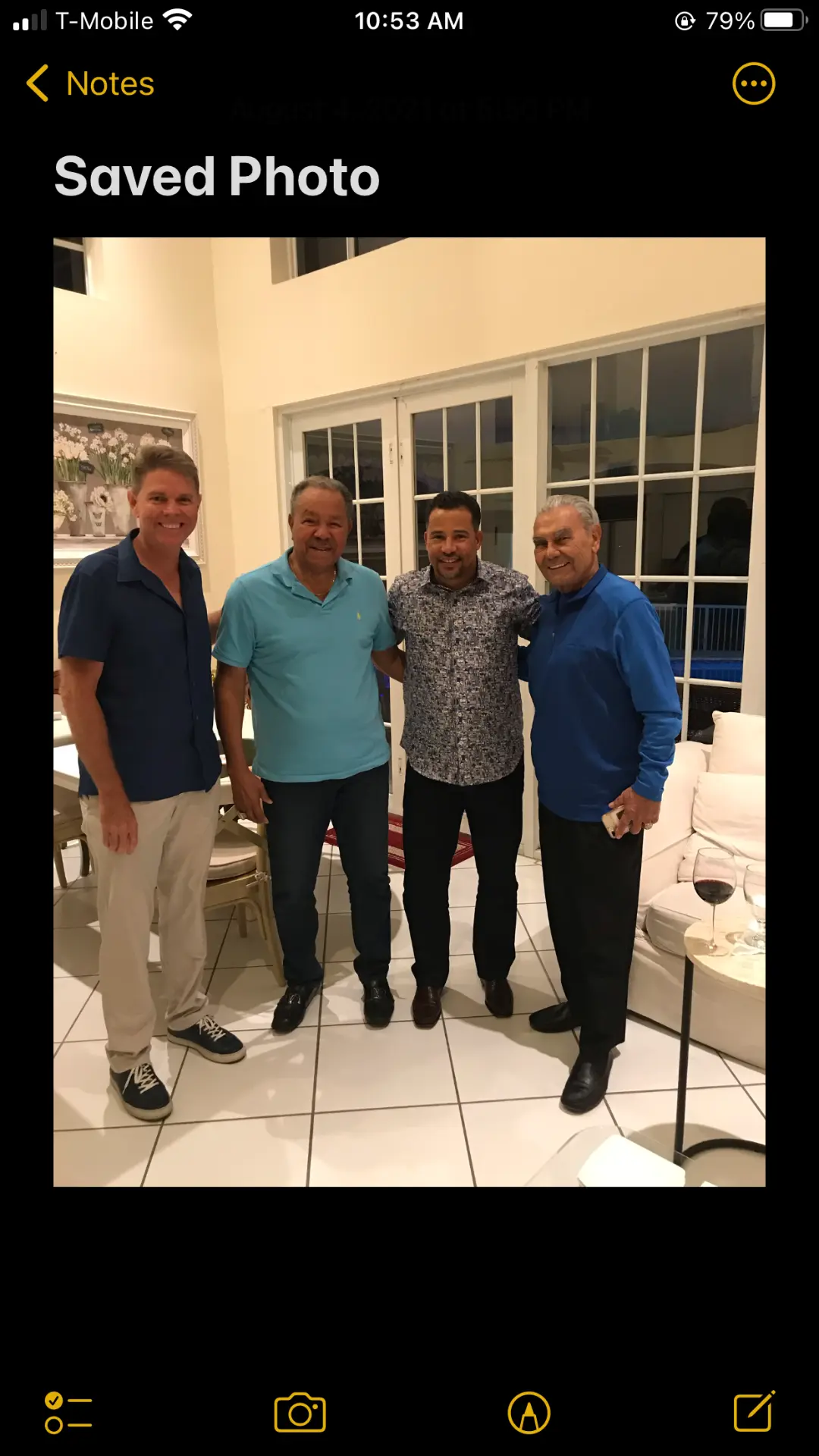 Joel D. Bradley with Juan Marichal, Rafael Furcal, and Fred Ferreira