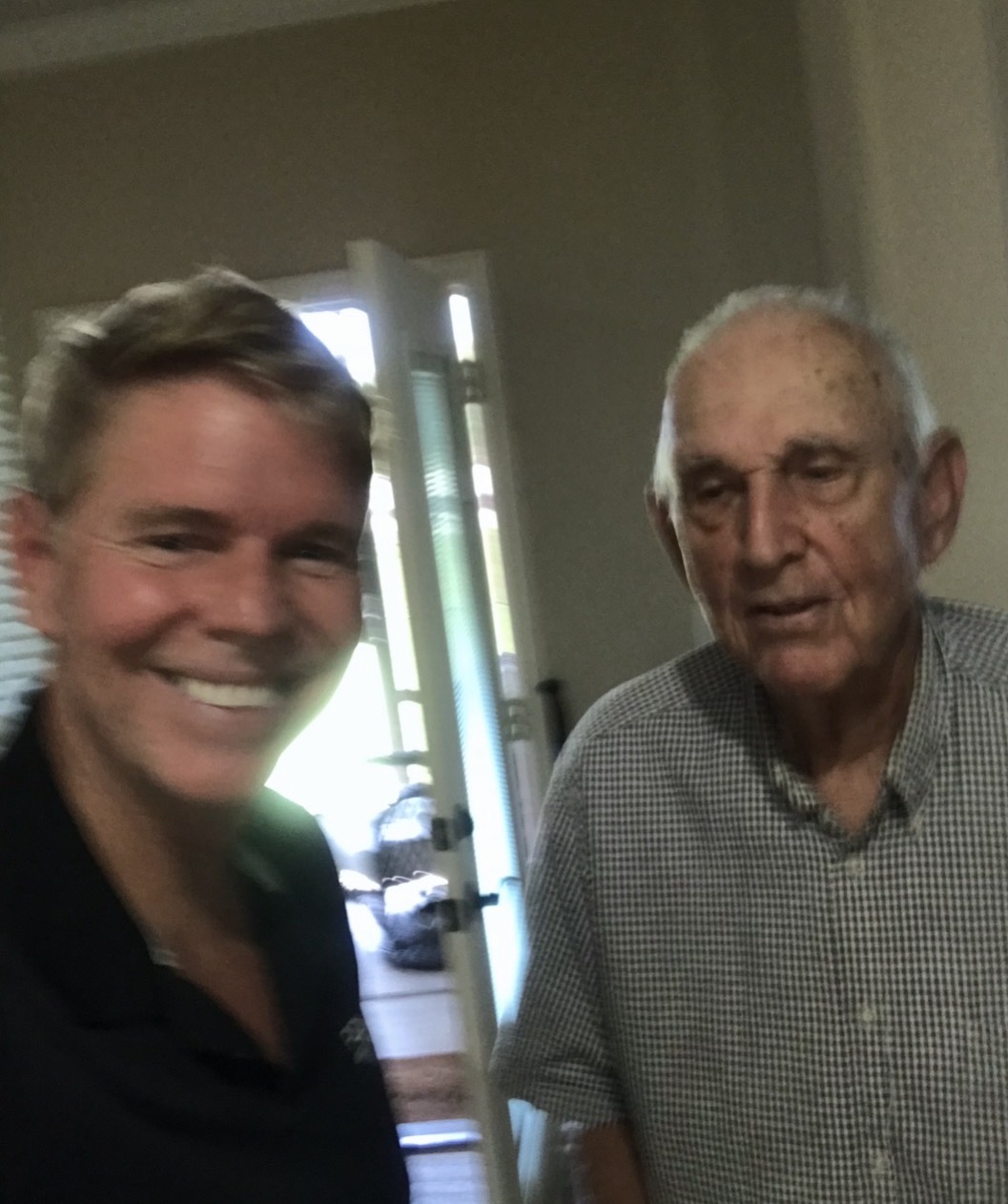 Joel D. Bradley with former Major Leaguer Ray Crone